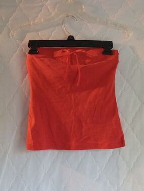 Y2K Arizona Jean Company Orange Tube Top with Front Tie